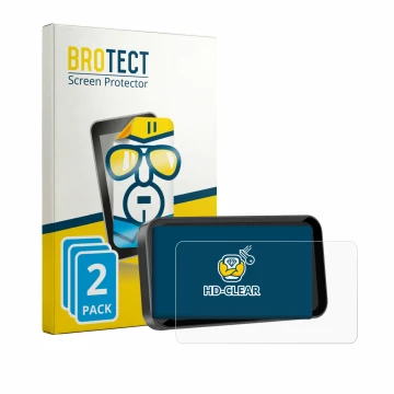 Parte frontal de un envase de producto con el logotipo de la marca BROTECT. Al lado se muestra el dispositivo Carpuride W603 6