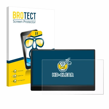 Parte frontal de un envase de producto con el logotipo de la marca BROTECT. Al lado se muestra el dispositivo MSI Pro MP161 E2