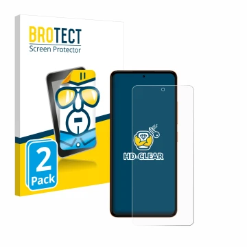 Parte frontal de un envase de producto con el logotipo de la marca BROTECT. Al lado se muestra el dispositivo HMD Pulse con su