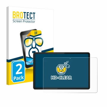 Parte frontal de un envase de producto con el logotipo de la marca BROTECT. Al lado se muestra el dispositivo Lenovo Tab K11 c