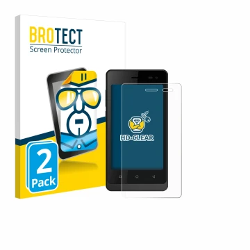 Parte frontal de un envase de producto con el logotipo de la marca BROTECT. Al lado se muestra el dispositivo Logicom Wave 2 c