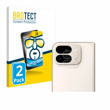 Parte frontal de un envase de producto con el logotipo de la marca BROTECT. Al lado se muestra el dispositivo Google Pixel 9 P