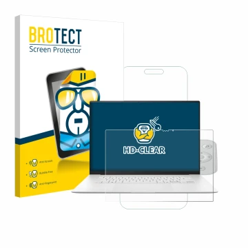 Parte frontal de un envase de producto con el logotipo de la marca BROTECT. Al lado se muestra el dispositivo ASUS ZenBook S 1