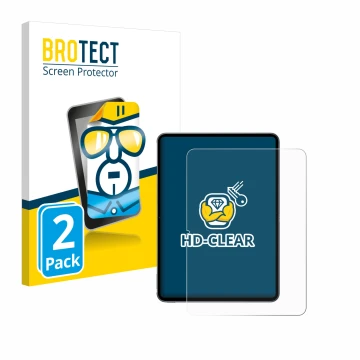 Parte frontal de un envase de producto con el logotipo de la marca BROTECT. Al lado se muestra el dispositivo OnePlus Pad 2 (r