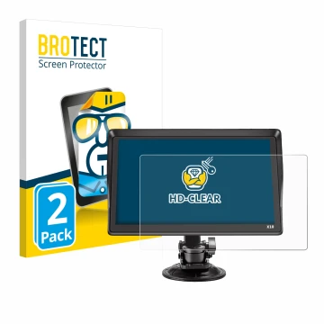 Parte frontal de un envase de producto con el logotipo de la marca BROTECT. Al lado se muestra el dispositivo Xgody X10 9