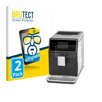 Parte frontal de un envase de producto con el logotipo de la marca BROTECT. Al lado se muestra el dispositivo WMF Perfection 8