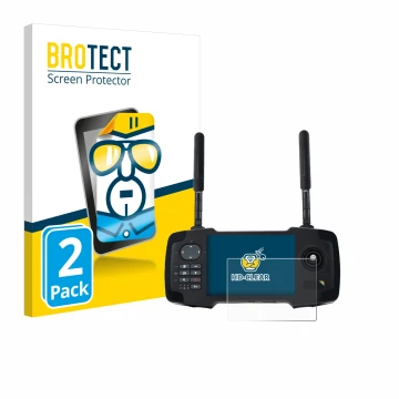 Parte frontal de un envase de producto con el logotipo de la marca BROTECT. Al lado se muestra el dispositivo Toslon XR500 con