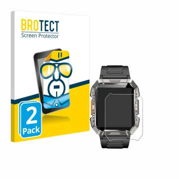 Parte frontal de un envase de producto con el logotipo de la marca BROTECT. Al lado se muestra el dispositivo Baolubao W60 con