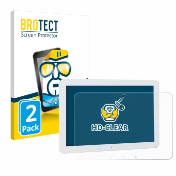 Parte frontal de un envase de producto con el logotipo de la marca BROTECT. Al lado se muestra el dispositivo Amazon Echo Hub 