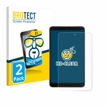 Parte frontal de un envase de producto con el logotipo de la marca BROTECT. Al lado se muestra el dispositivo Nokia T10 (retra