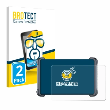 Parte frontal de un envase de producto con el logotipo de la marca BROTECT. Al lado se muestra el dispositivo Thinkcar Thinksc