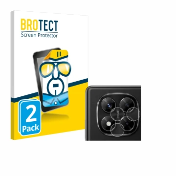 Parte frontal de un envase de producto con el logotipo de la marca BROTECT. Al lado se muestra el dispositivo Xiaomi Redmi Not