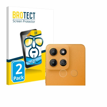 Parte frontal de un envase de producto con el logotipo de la marca BROTECT. Al lado se muestra el dispositivo Motorola Moto G1