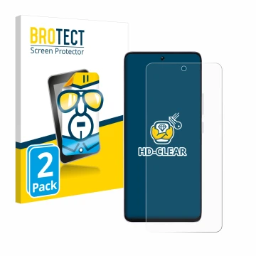Parte frontal de un envase de producto con el logotipo de la marca BROTECT. Al lado se muestra el dispositivo Xiaomi Poco M7 P