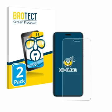Parte frontal de un envase de producto con el logotipo de la marca BROTECT. Al lado se muestra el dispositivo Honor Magic 7 RS