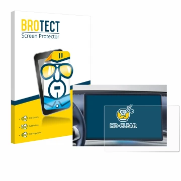 Parte frontal de un envase de producto con el logotipo de la marca BROTECT. Al lado se muestra el dispositivo BYD Atto 3 Desig