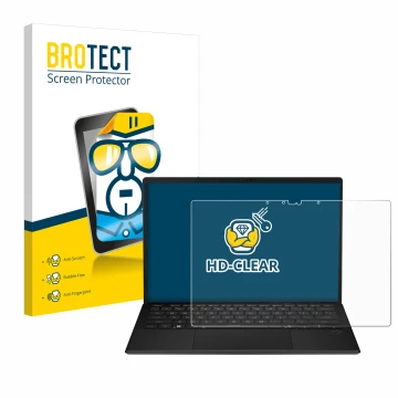 Parte frontal de un envase de producto con el logotipo de la marca BROTECT. Al lado se muestra el dispositivo ASUS ROG Flow Z1