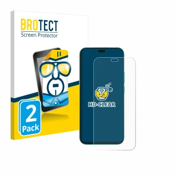 Parte frontal de un envase de producto con el logotipo de la marca BROTECT. Al lado se muestra el dispositivo Honor X8c con su