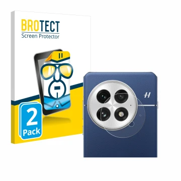 Parte frontal de un envase de producto con el logotipo de la marca BROTECT. Al lado se muestra el dispositivo OnePlus 13 (SÓLO