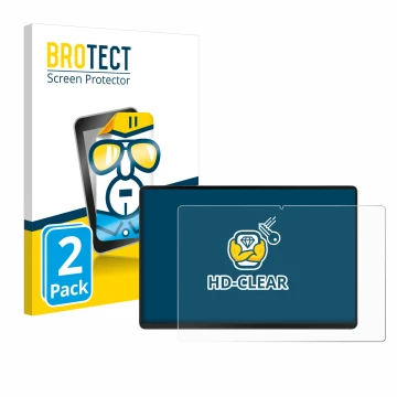 Parte frontal de un envase de producto con el logotipo de la marca BROTECT. Al lado se muestra el dispositivo Acer Iconia X12 