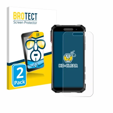 Parte frontal de un envase de producto con el logotipo de la marca BROTECT. Al lado se muestra el dispositivo Soyes S10 Max co