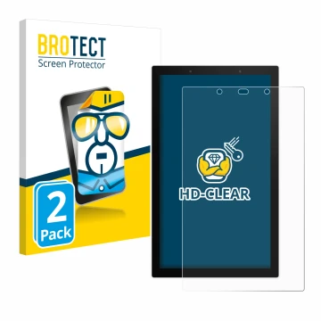 Parte frontal de un envase de producto con el logotipo de la marca BROTECT. Al lado se muestra el dispositivo SONOFF NSPanel P