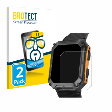 Parte frontal de un envase de producto con el logotipo de la marca BROTECT. Al lado se muestra el dispositivo Stahlgear Thor c