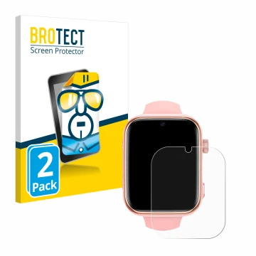 Parte frontal de un envase de producto con el logotipo de la marca BROTECT. Al lado se muestra el dispositivo Banlvs Kids Smar