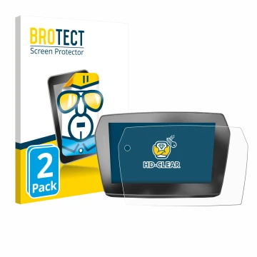 Parte frontal de un envase de producto con el logotipo de la marca BROTECT. Al lado se muestra el dispositivo Voge 525DSX 2025