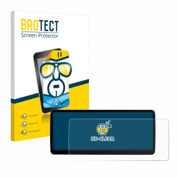 Parte frontal de un envase de producto con el logotipo de la marca BROTECT. Al lado se muestra el dispositivo Xtrons QLB22X3UN
