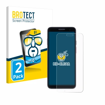 Parte frontal de un envase de producto con el logotipo de la marca BROTECT. Al lado se muestra el dispositivo Honeywell CT37 c
