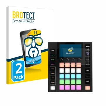Parte frontal de un envase de producto con el logotipo de la marca BROTECT. Al lado se muestra el dispositivo Wolfmix W1 MK2 c