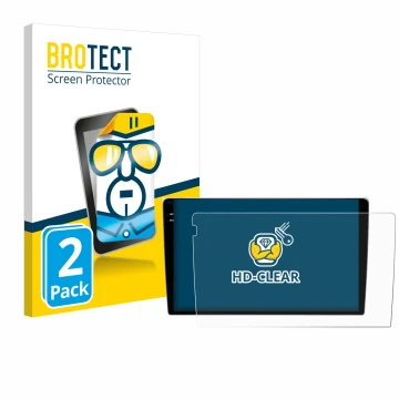 Parte frontal de un envase de producto con el logotipo de la marca BROTECT. Al lado se muestra el dispositivo Teyes CC3 9