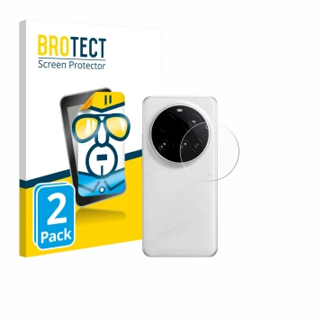 Parte frontal de un envase de producto con el logotipo de la marca BROTECT. Al lado se muestra el dispositivo Xiaomi 15 Ultra 