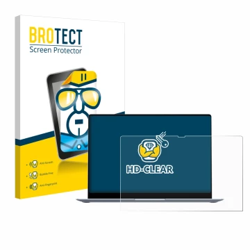 Parte frontal de un envase de producto con el logotipo de la marca BROTECT. Al lado se muestra el dispositivo Samsung Galaxy B