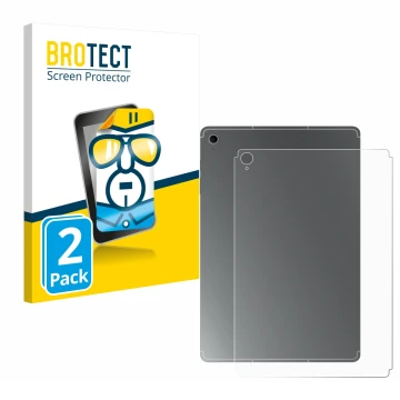 Parte frontal de un envase de producto con el logotipo de la marca BROTECT. Al lado se muestra el dispositivo Samsung Galaxy T