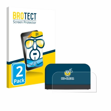 Parte frontal de un envase de producto con el logotipo de la marca BROTECT. Al lado se muestra el dispositivo Nintendo Switch 