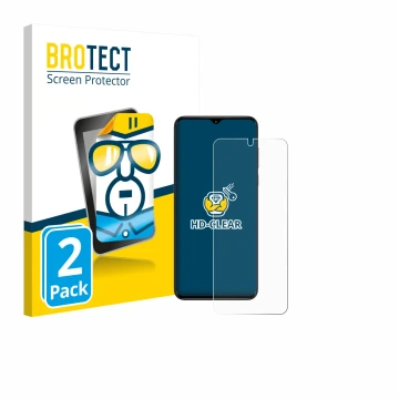 Parte frontal de un envase de producto con el logotipo de la marca BROTECT. Al lado se muestra el dispositivo ZTE Nubia Neo co