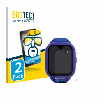 Parte frontal de un envase de producto con el logotipo de la marca BROTECT. Al lado se muestra el dispositivo SaveFamily Iconi