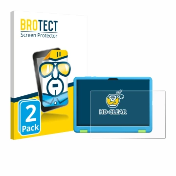 Parte frontal de un envase de producto con el logotipo de la marca BROTECT. Al lado se muestra el dispositivo Honor Pad X8a Ki