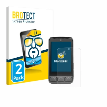 Parte frontal de un envase de producto con el logotipo de la marca BROTECT. Al lado se muestra el dispositivo Wahoo Elemnt Roa