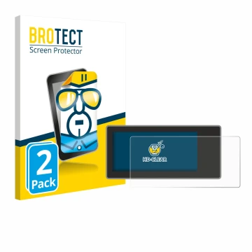 Parte frontal de un envase de producto con el logotipo de la marca BROTECT. Al lado se muestra el dispositivo Acta Berg Radio 