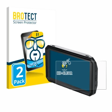 Parte frontal de un envase de producto con el logotipo de la marca BROTECT. Al lado se muestra el dispositivo Blackmagic Desig