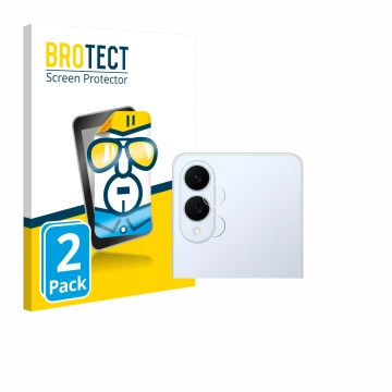 Parte frontal de un envase de producto con el logotipo de la marca BROTECT. Al lado se muestra el dispositivo Samsung Galaxy S