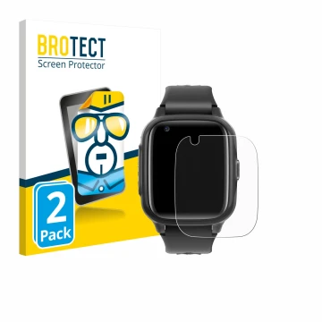 Parte frontal de un envase de producto con el logotipo de la marca BROTECT. Al lado se muestra el dispositivo Krostming Kids S