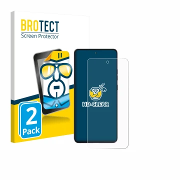 Parte frontal de un envase de producto con el logotipo de la marca BROTECT. Al lado se muestra el dispositivo Motorola Moto G8