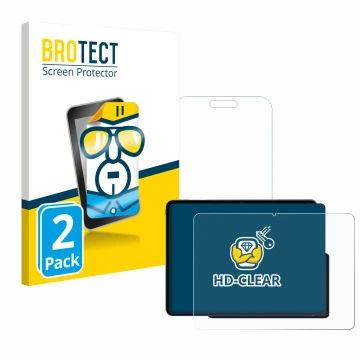 Parte frontal de un envase de producto con el logotipo de la marca BROTECT. Al lado se muestra el dispositivo OnePlus Pad 3 co