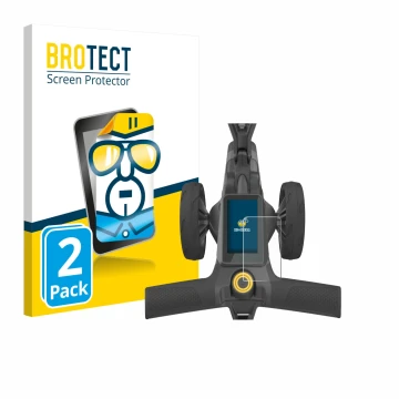 Parte frontal de un envase de producto con el logotipo de la marca BROTECT. Al lado se muestra el dispositivo PowaKaddy CT10 c