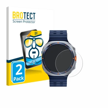 Parte frontal de un envase de producto con el logotipo de la marca BROTECT. Al lado se muestra el dispositivo Samsung Galaxy W