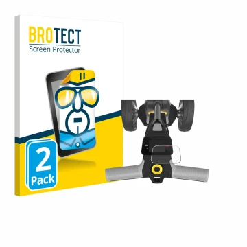Parte frontal de un envase de producto con el logotipo de la marca BROTECT. Al lado se muestra el dispositivo PowaKaddy CT6 20